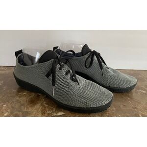 Arcopedico Womens Net 3 Gray Blue Knit Lace Up Walking Shoes Sneakers Comfort 41